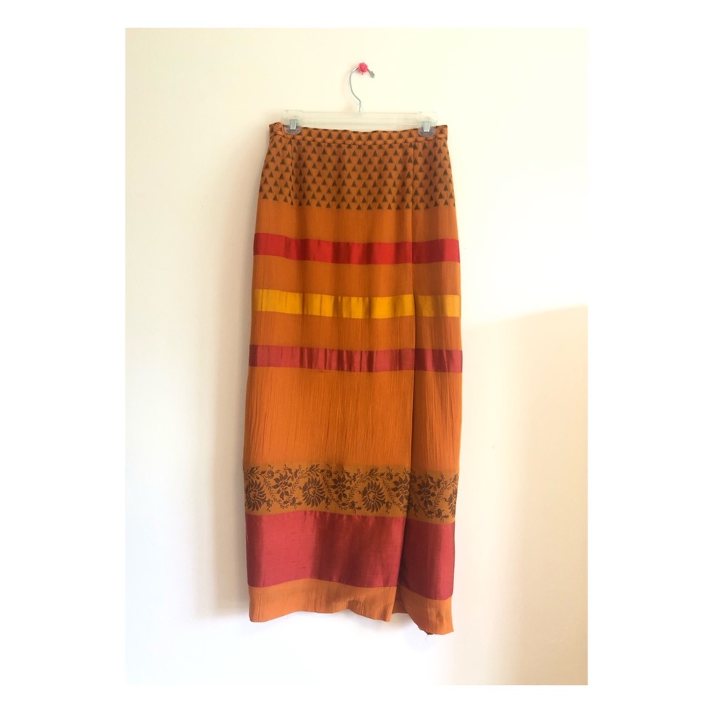 Silk high waisted skirt